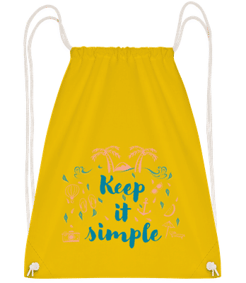 Keep It Simple - Batoh so šnúrkami - Žltá - Predné