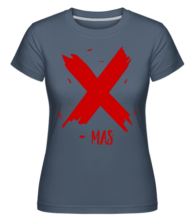 X - MAS -  T-shirt Shirtinator femme - Bleu denim - Devant