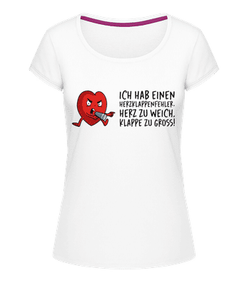 Herzklappenfehler - Frauen T-Shirt U-Ausschnitt - Weiß - Vorne