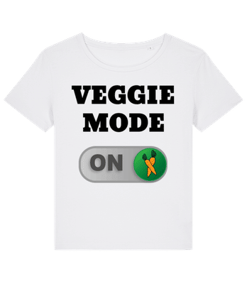 Veggie Mode On - Karotten - Frauen Bio T-Shirt Stanley Stella 2.0 - Weiß - Vorne