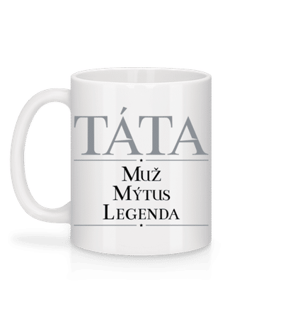 Tata Muz mýtus Legenda - Keramický hrnek - Bílá - Vzadu
