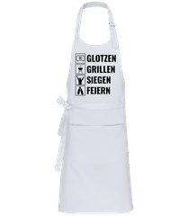Glotzen Grillen Siegen Feiern Schwarz · Standard Kochschürze