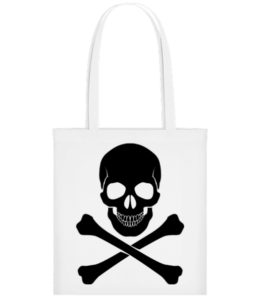 Crâne Et Os - Tote Bag - Blanc - Devant