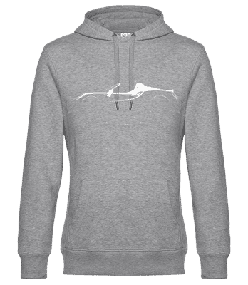 'Alfa Romeo 4C Spider' Silhouette - Sweat à capuche standard homme - Gris chiné - Devant