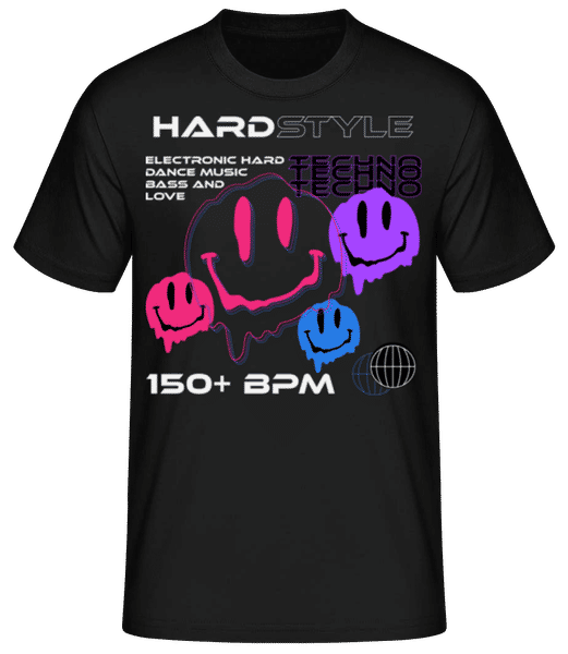 Aperçu: Hardstyle - T-shirt standard Homme - Noir - Devant