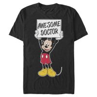 Disney Classics - Mickey Mouse - Mickey Mouse Mickey Awesome Doctor - Pánske Tričko - Čierna - Predné
