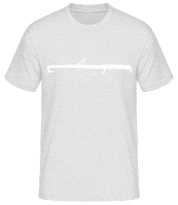 'Mustang Convertible 1964' Silhouette - T-shirt standard Homme - Gris chiné - Devant