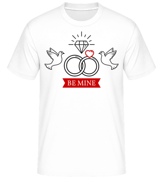 Aperçu: Valentine's Day Be Mine -  T-Shirt Shirtinator homme - Blanc - Devant