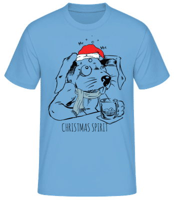 Christmas Spirit - Camiseta básica para hombre - Azul claro - delante