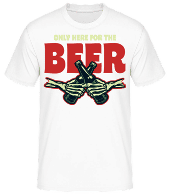 Only Here For The Beer - T-shirt standard Homme - Blanc - Devant