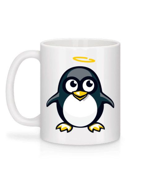 Angel Penguin - Mug en céramique blanc - Blanc - Derrière