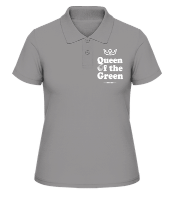 Queen Of The Green - Polo en piqué fin pour femmes - Gris chiné - Devant