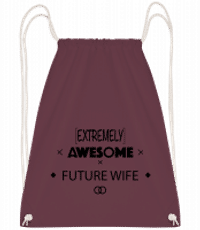 Awesome Future Wife - Sac à dos Drawstring - Bordeaux - Devant
