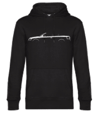 'Audi A4 Cabrio (B6)' Silhouette - Pánská standardní mikina s kapucí - Černá - Napřed