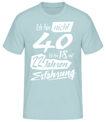 18 Mit 22 Jahren Erfahrung 40 Geburtstag - Männer T-Shirt B&C - Mintgrün - Vorne