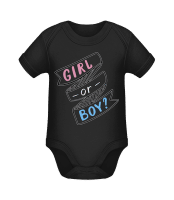 Girl Or Boy? - Body manches courtes bio - Noir - Devant