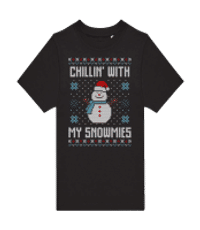 Chillin With My Snowmies - T-shirt homme B&C - Noir - Devant