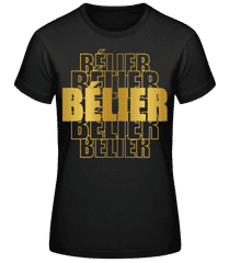 Écriture Doré Astrologique Bélier · T-shirt standard Femme