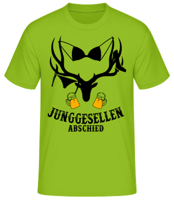 Junggesellenabschied BH-Hirsch - Männer T-Shirt B&C - Lime - Vorne