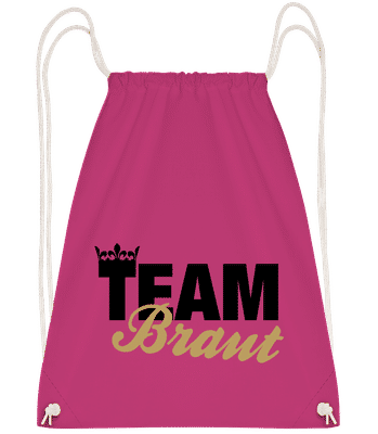 Team Braut Krone - Turnbeutel - Magenta - Vorn
