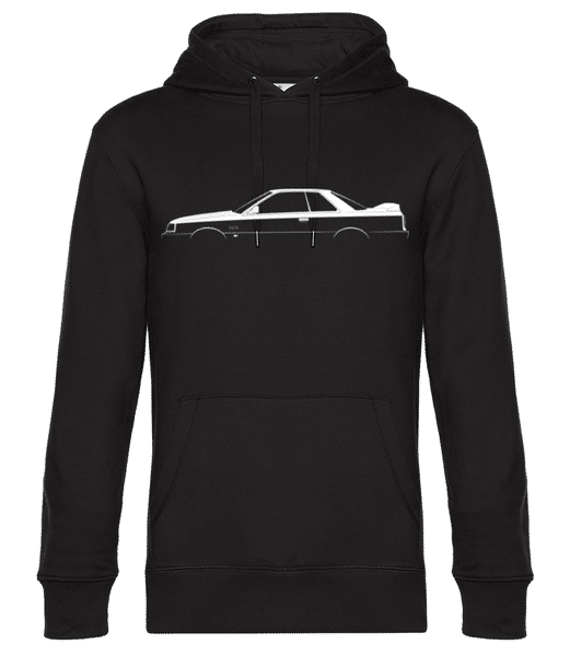 Aperçu: 'Nissan Skyline GTS-R (R31)' Silhouette - Sweat à capuche premium Unisexe - Noir - Devant