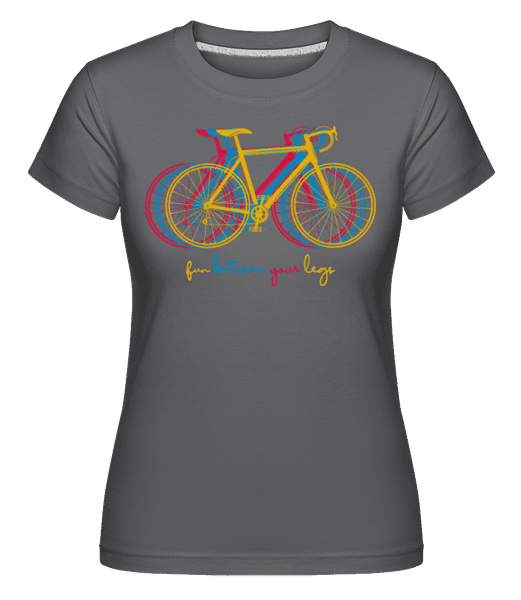 Preview: Fun Between Your Legs -  Shirtinator Women's T-Shirt - Anthracite - Front