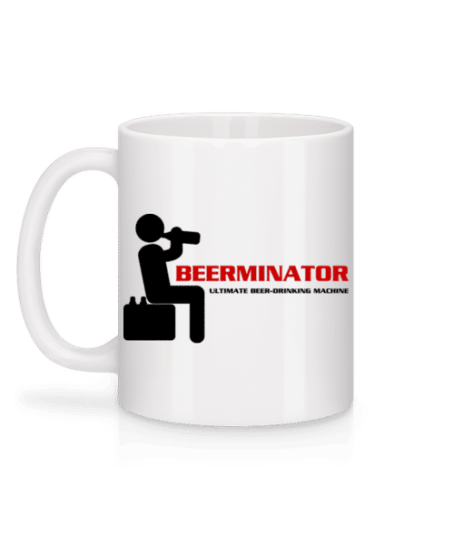 Aperçu: Beerminator - Mug en céramique blanc - Blanc - Derrière