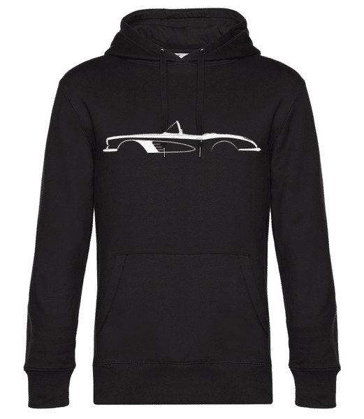 Preview: 'Chevrolet Corvette C1 1958' Silhouette - Men’s Standard Hoodie - Black - Front
