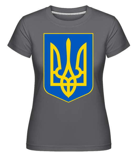 Preview: Ukraine Symbol -  Shirtinator Women's T-Shirt - Anthracite - Front