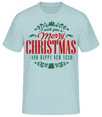 Merry Christmas Label - T-shirt homme B&C - Menthe verte - Devant