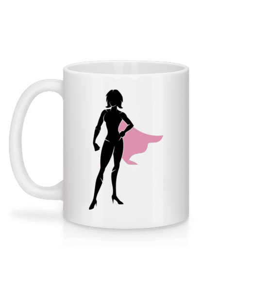 Aperçu: Superwoman Silhouette - Mug en céramique blanc - Blanc - Derrière