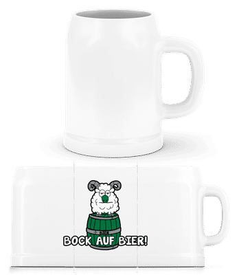 Bock Auf Bier - Bierkrug - Weiß - Vorne