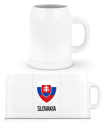 Slovakia - Pivný pohár - Biela - Predné