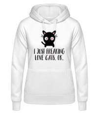 I Just Freaking Love Cats - Women's Hoodie - White - Front