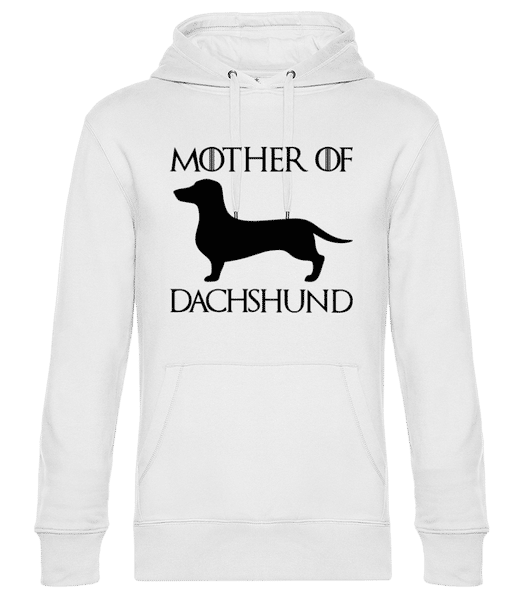 Vorschau: Mother Of Dachshund - Unisex Premium Hoodie - Weiß - Vorne