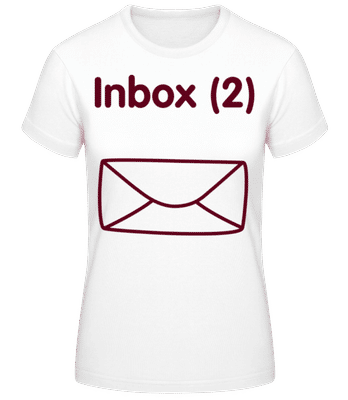 Inbox(2) - Twins Announcement - Women's Basic T-Shirt - White - Front