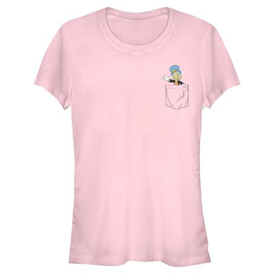 Disney - Pinocchio - Jiminy Cricket Jiminy Pocket - Femme T-shirt - Rose - Devant