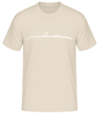 'Alfa Romeo Spider 1966' Silhouette - T-shirt standard Homme - Crème - Devant