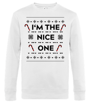 I'm The Nice One - Sudadera estándar para hombre - Blanco - delante