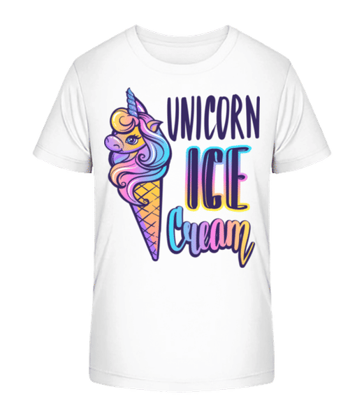 Vorschau: Unicorn Ice Cream - Kinder Bio T-Shirt Stanley Stella 2.0 - Weiß - Vorne