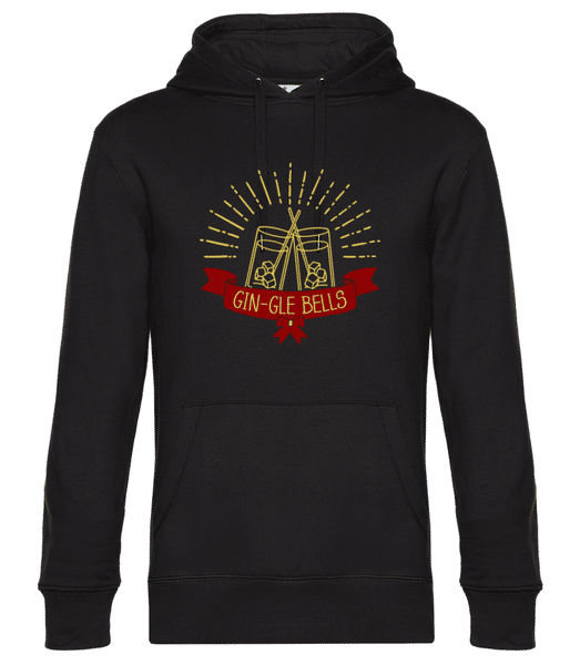 Aperçu: Gin-gle Bells - Sweat à capuche premium Unisexe - Noir - Devant