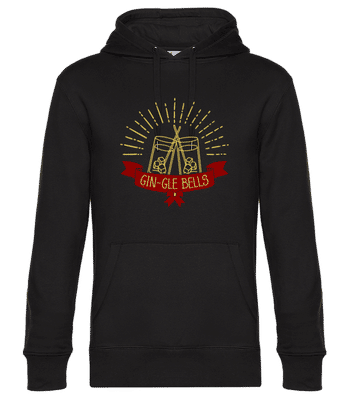Gin-gle Bells - Sweat à capuche premium Unisexe - Noir - Devant