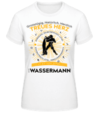 Sternzeichen Wassermann Orange - Frauen Basic T-Shirt - Weiß - Vorne