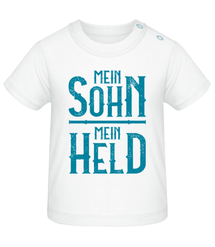 Vorschau: Mein Sohn Mein Held - Baby T-Shirt - Weiß - Vorne