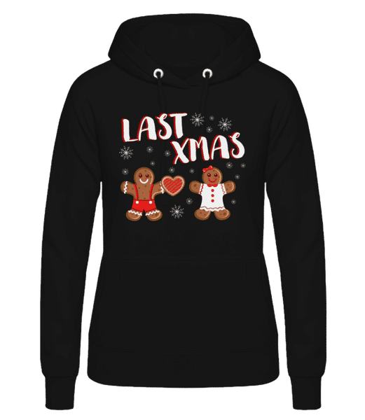 Aperçu: Last Xmas - Sweat à capuche Femme - Noir - Devant