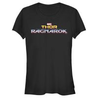 Marvel - Thor Ragnarok - Text Ragnarok Logo - Dámske Tričko - Čierna - Predné