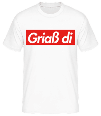 Griaß Di - Männer Basic T-Shirt - Weiß - Vorne