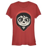 Pixar - Coco - Miguel Dia de Los Face - Halloween - Dámské Tričko - Červená - Napřed