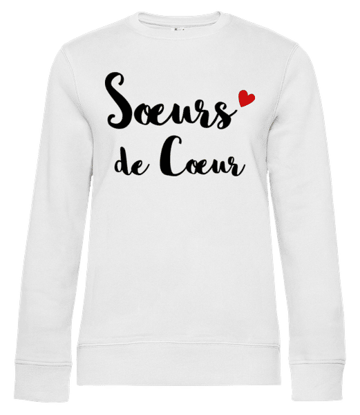 Aperçu: Sœurs De Cœur - Sweat-shirt standard pour femme - Blanc - Devant