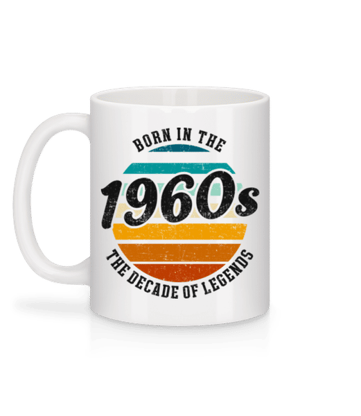 1960 The Decade Of Legends - Mug en céramique blanc - Blanc - Derrière